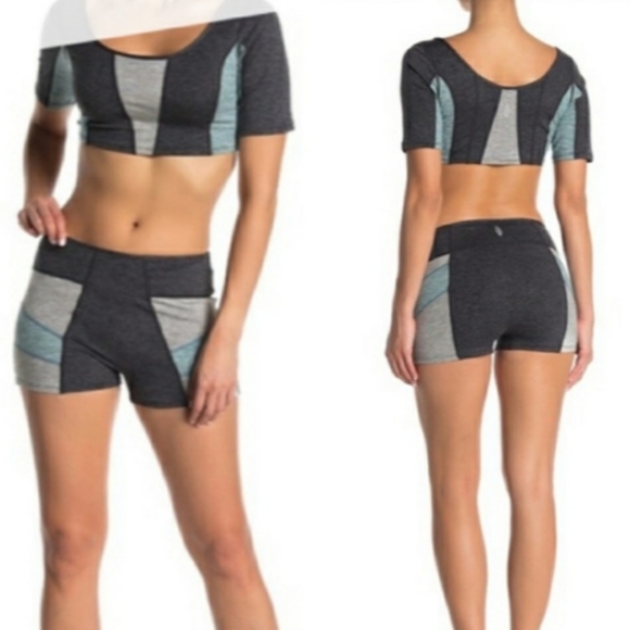 Free People 2 Piece Set Charcoal Heather Combo S NWT - Picture 2 of 4